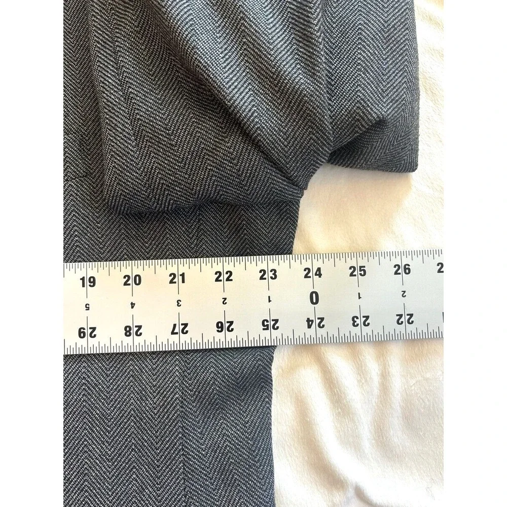 gray herringbone Croft & Barrow blazer‎ jacket sport suit coat two button 46 R